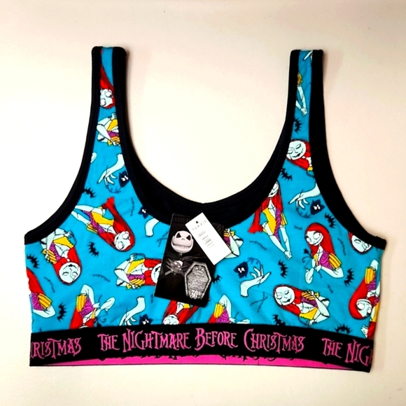 ❤️NWT VINTAGE TORRID BRALETTE NIGHTMARE BEFORE CHRISTMAS WIRELESS SPORTS BRA - Picture 4 of 16